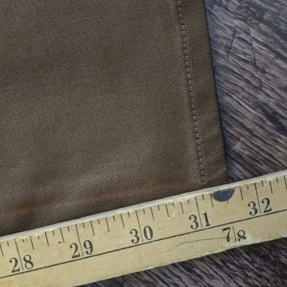 WHBM WHITE HOUSE BLACK MARKET    Vachetta Brown Faux Leather Skinny Jeans sz 0 L - Picture 7 of 9